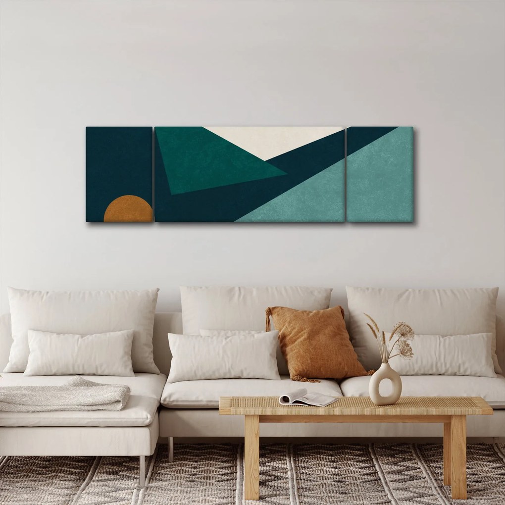 Obraz - Abstrakcja kubistyczna (170x50 cm)