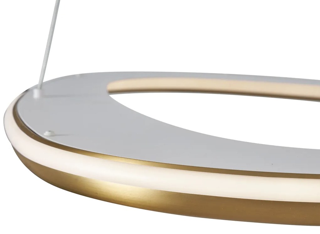 Designerska lampa wisząca złota z 3-stopniową regulacją ściemniania - OrganicoDesignerski Oswietlenie wewnetrzne