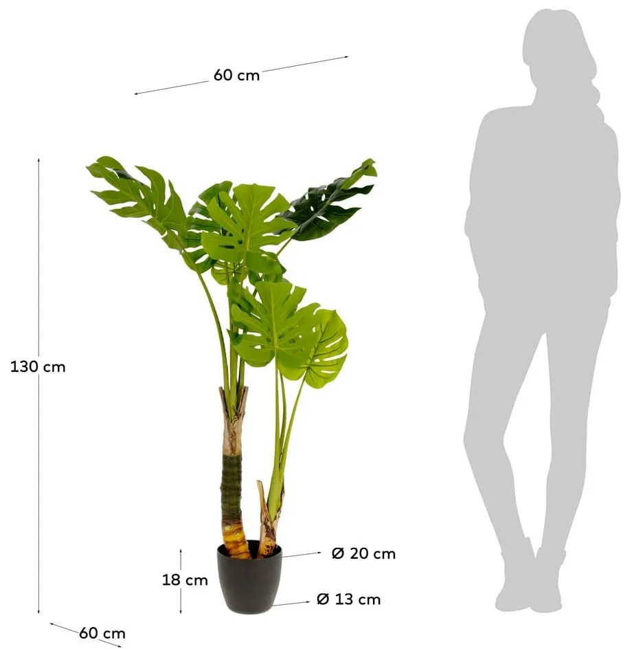 Sztuczna monstera (wysokość 130 cm) – Kave Home