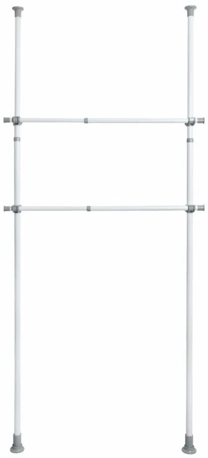 Szyna do garderoby, drążek do ubrań HERKULES 2 sztuki, 75-120cm, WENKO