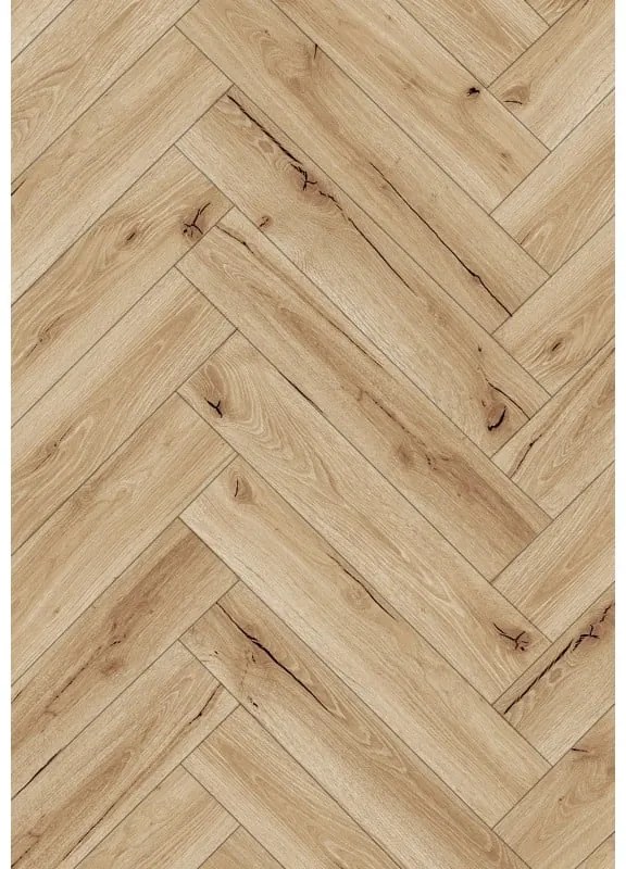 Mexen Buffalo panele winylowe jodełka 635 x 127 mm SPC 6,5 mm podkład 1,5 mm, 4 V-Fuga, Dąb - F1190-0635-127-505-4V1-01