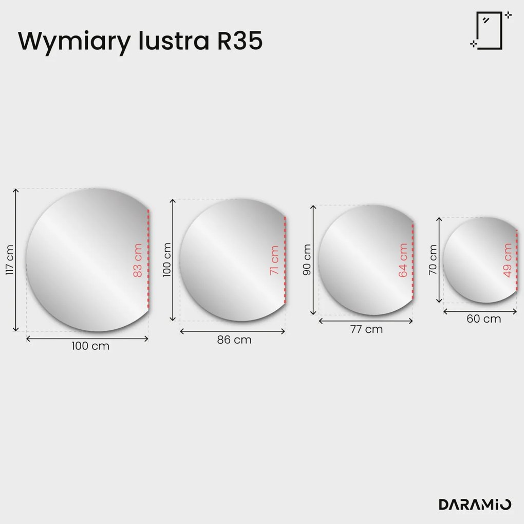 Lustro brązowe Pure R35