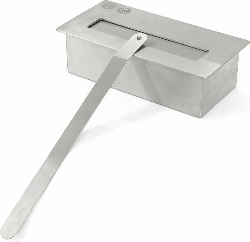 Biokominek stojący Stockholm z białego drewna, dł. 75 x gł. 24 x wys. 68 cm