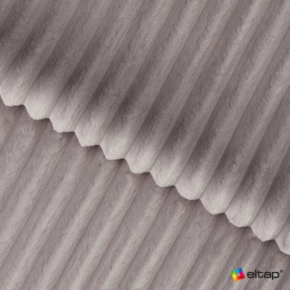 Szara sztruksowa rozkładana sofa 256 cm Cotonn – ELTAP