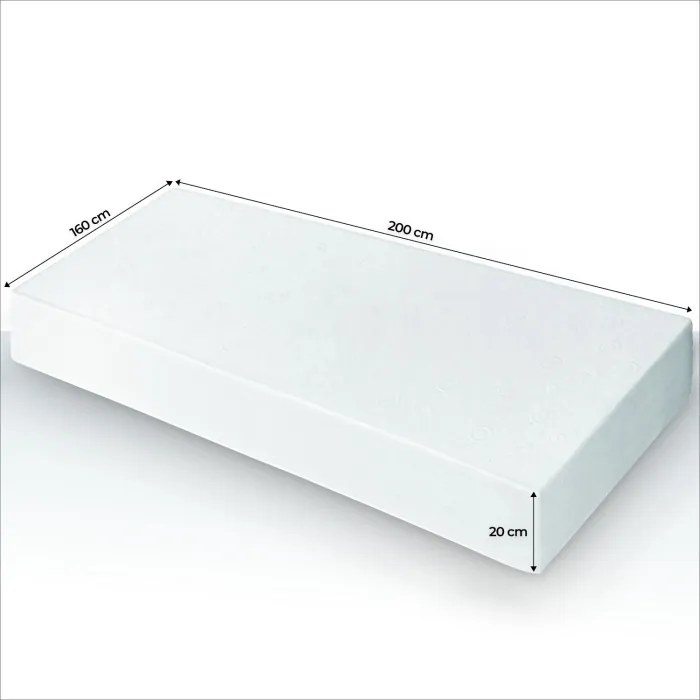 Materac Piankowy Dwuosobowy 160x200 cm Kieszeniowy Sprężynowy Twardy (H3) HAVANA 7 STREF KOKOS