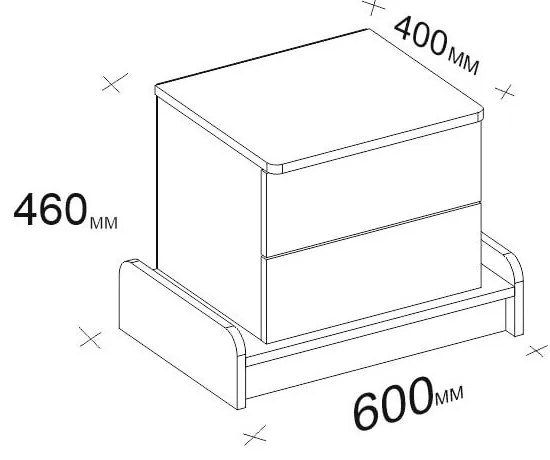 Biała szafka nocna Marina – Kalune Design