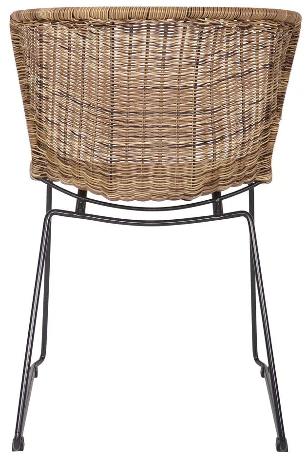 Krzesła ogrodowe zestaw 2 szt. ze sztucznego rattanu w naturalnym kolorze Wings – WOOOD