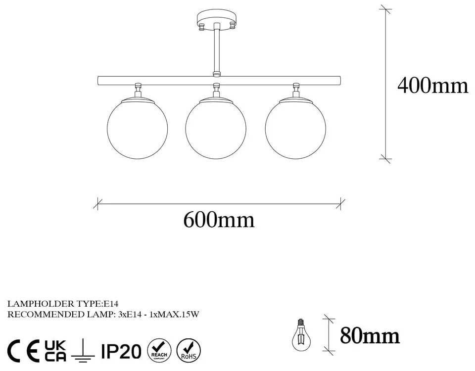 Lampa wisząca w kolorze brązu ze szklanym kloszem Atmaca – Opviq lights