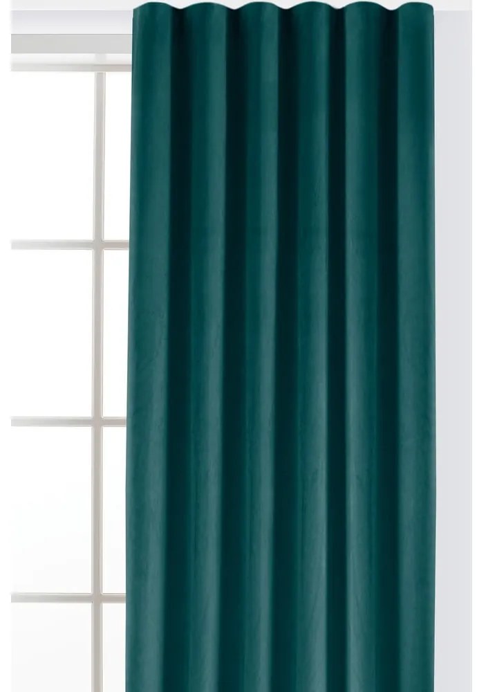 Morska aksamitna zasłona częściowo zaciemniająca (dimout) 140x225 cm Velto – Filumi