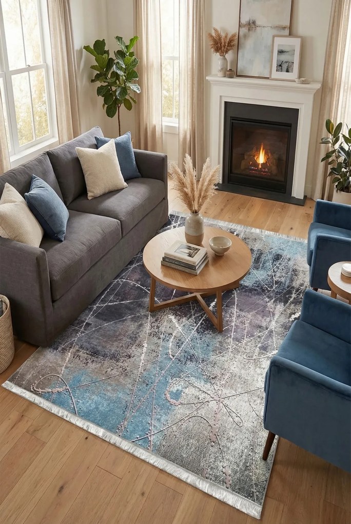 Nowoczesny dywan w abstrakcyjne wzory R2-A21