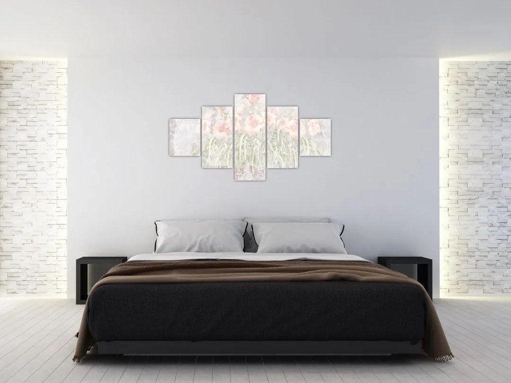 Obraz - Freska lilii (125x70 cm)