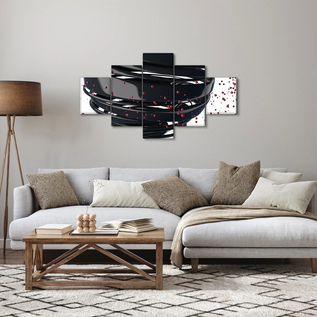 Obraz - Abstrakcja kuli ziemskiej (125x70 cm)