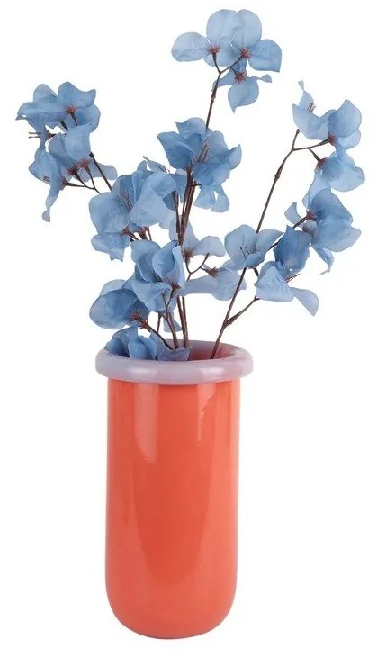 Pomarańczowy szklany wazon (wysokość 25 cm) Plegado – PT LIVING