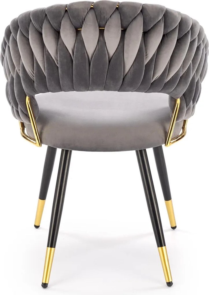 Krzesło do jadalni z przeplatanym oparciem K551 Halmar