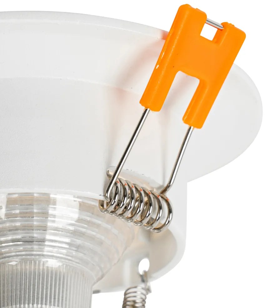 Zestaw 6 białych opraw wpuszczanych GU10 50 mm - Gijs