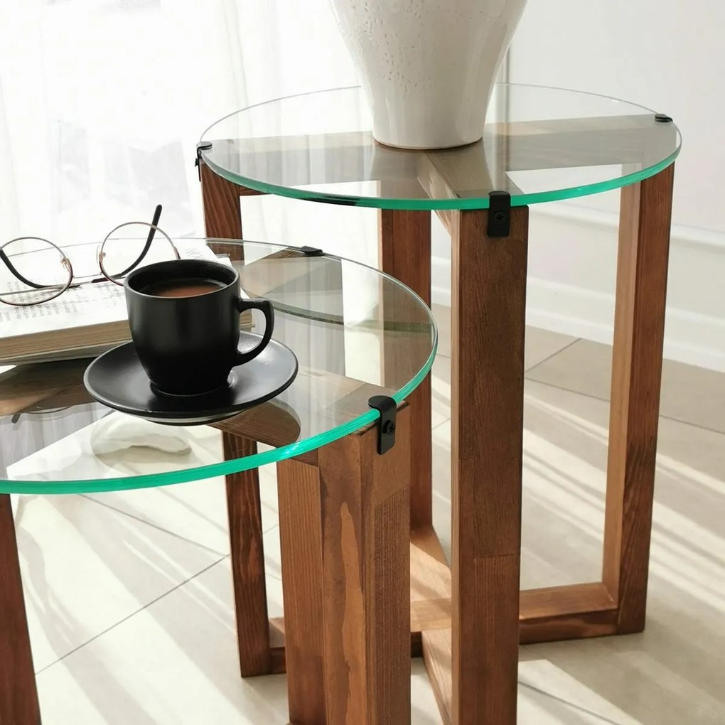 Zestaw stolików Amalfi Walnut, 2 szt.