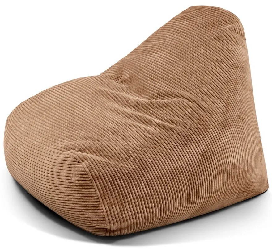 Brązowy sztruksowy worek do siedzenia Snug 100 – SLOWDOWN