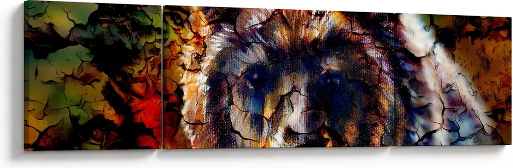 Obraz - Niedźwiedź, malarstwo (170x50 cm)