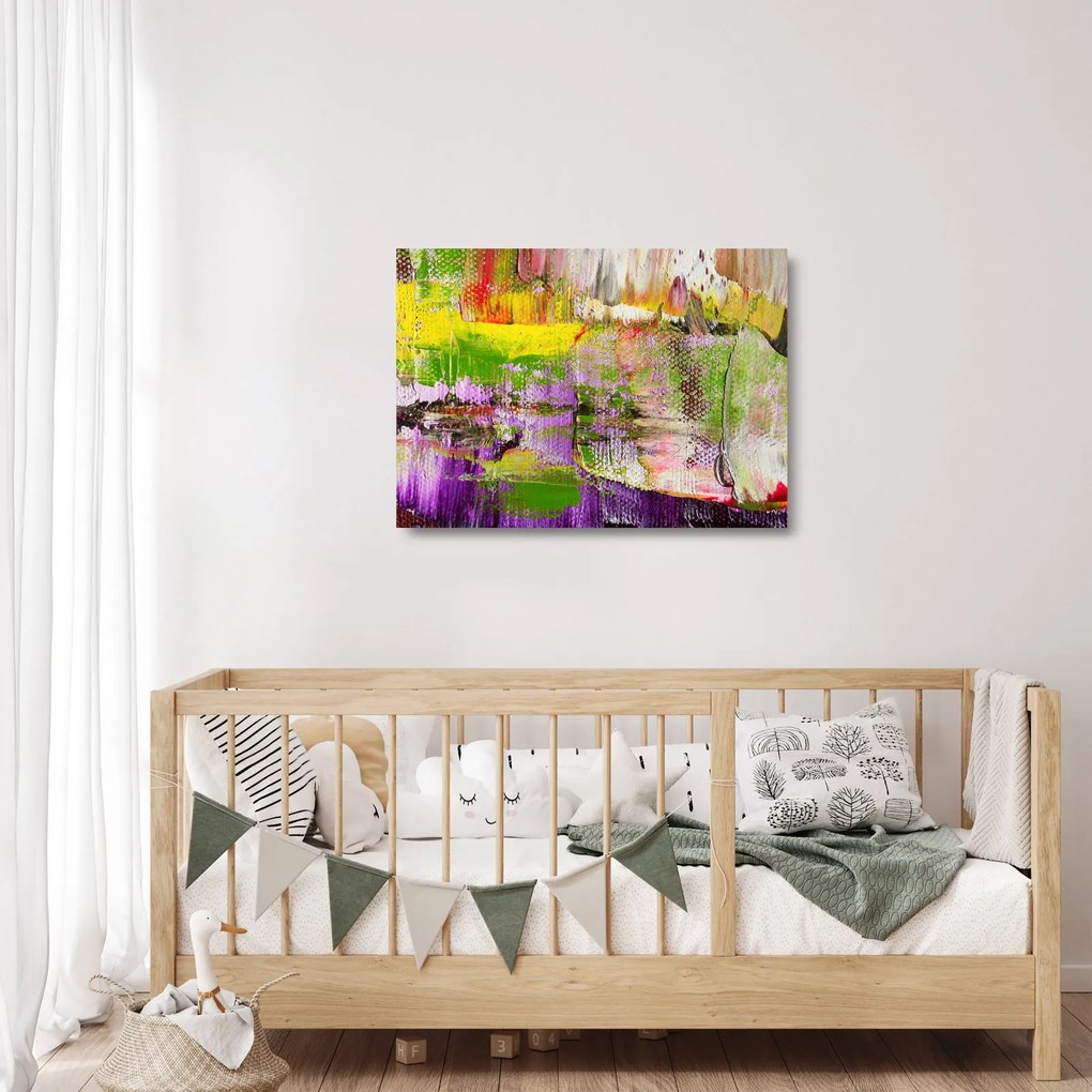 Obraz na szkle abstrakcji - malarstwo (70x50 cm)