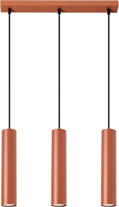 Czerwona potrójna lampa wisząca nad stół - M059 Z4-H67