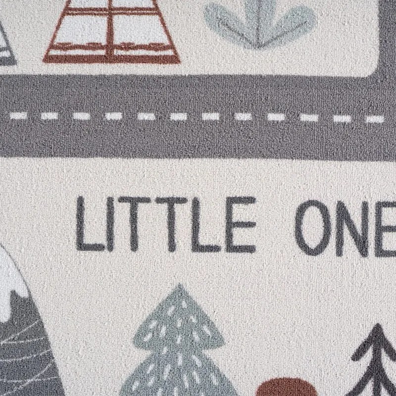 Dywan dziecięcy Coco Miasteczko kremowe koło 200 cm x 200 cm