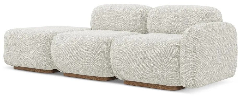 Kremowy szezlong modułowy (prawostronny) Ailani – Makamii