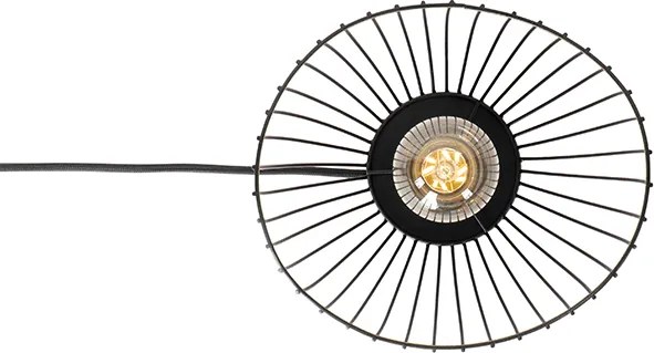 Nowoczesna lampa stołowa czarna 20 cm - Pua