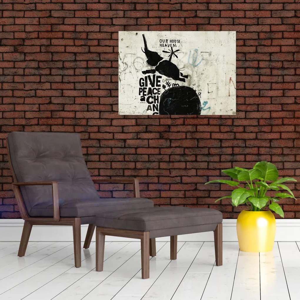 Obraz na szkle - Słoń nad ziemią (70x50 cm)