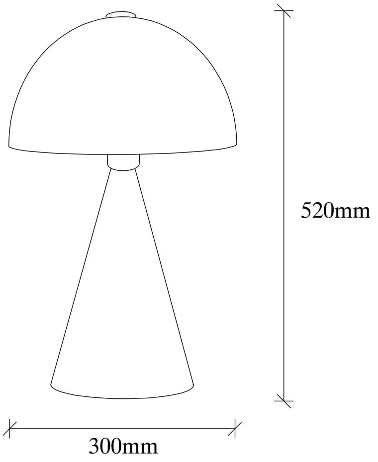 Czarna lampa stołowa z metalowym kloszem (wysokość 52 cm) Dodo – Opviq lights