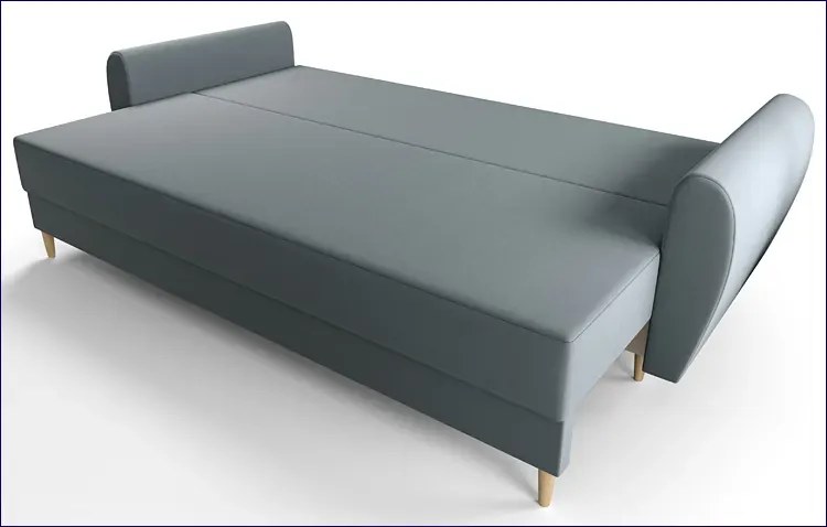 Popielata sofa rozkładana - Castello 3X