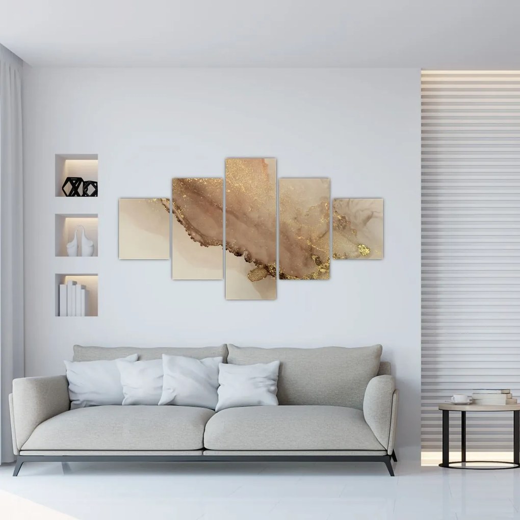 Obraz - Złoty brokat (125x70 cm)