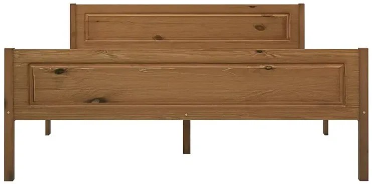 Podwójne drewniane łóżko miodowy brąz 160x200 H8-W64