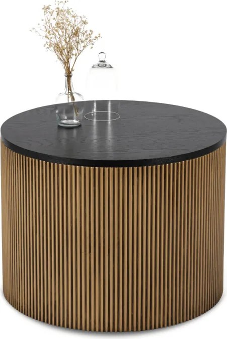 Stolik Kawowy MIRACLE 60 cm Czarny/Złoty Nowoczesny Loft