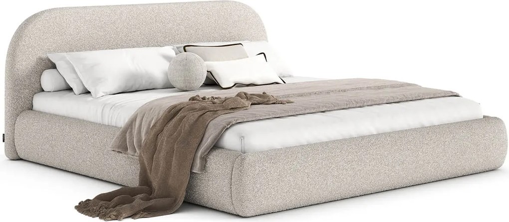 Łóżko Livv 160x200, tkanina LOOP 02, stelaż metalowy