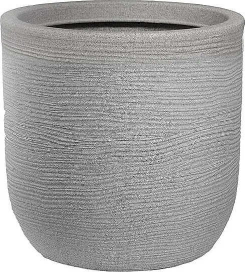 Wazon cylindryczny z żywicy Raffaello Beige 35x34 cm do roślin doniczkowych i ogrodowych