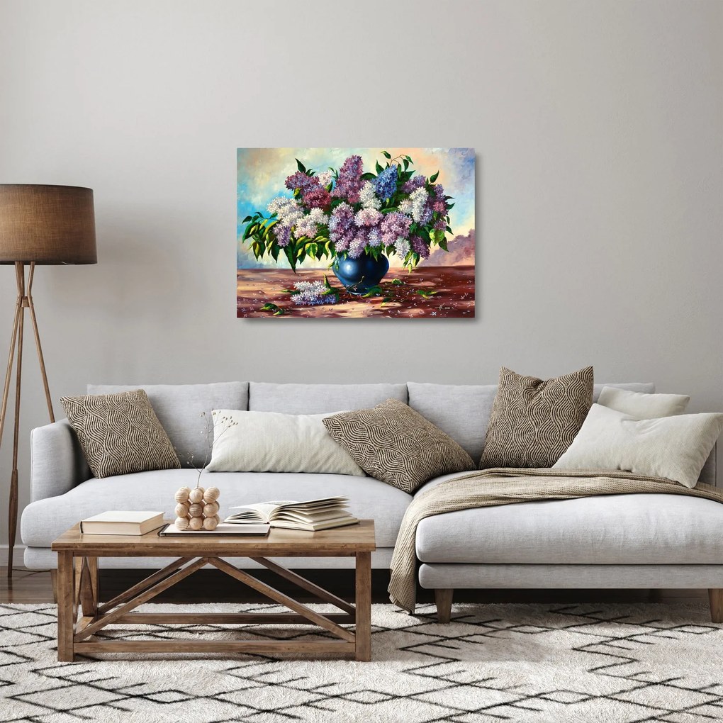 Obraz na szkle - Bukiet bzu (70x50 cm)