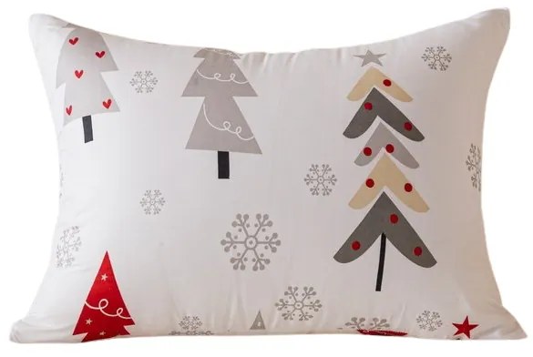 Poszewka na poduszkę z mikrofibry JINGLE 70x90 cm, biała