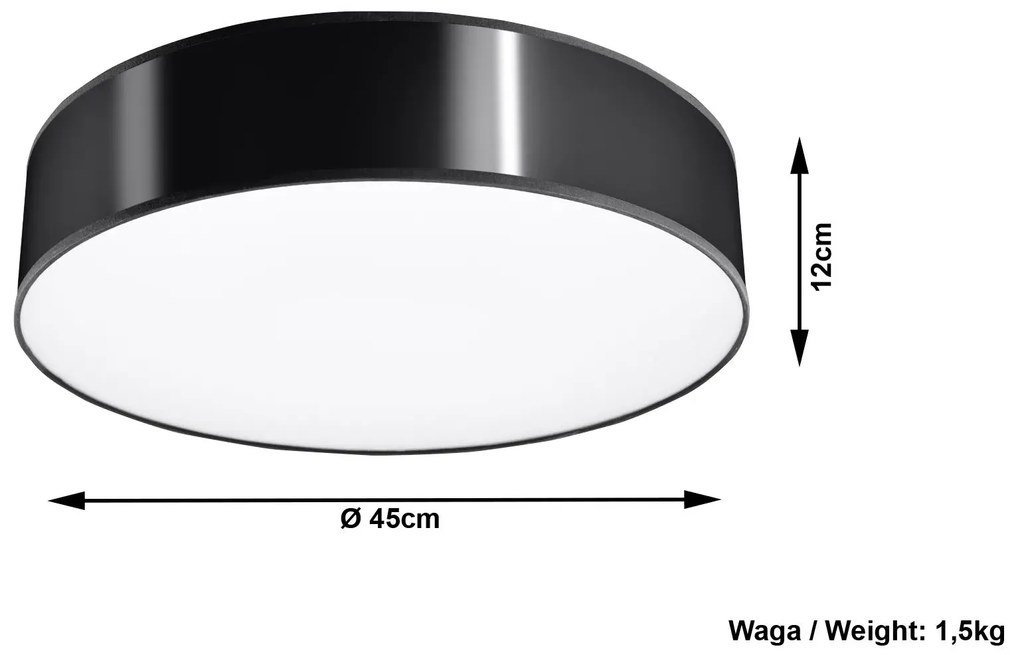Okrągły czarny plafon LED E779-Vati