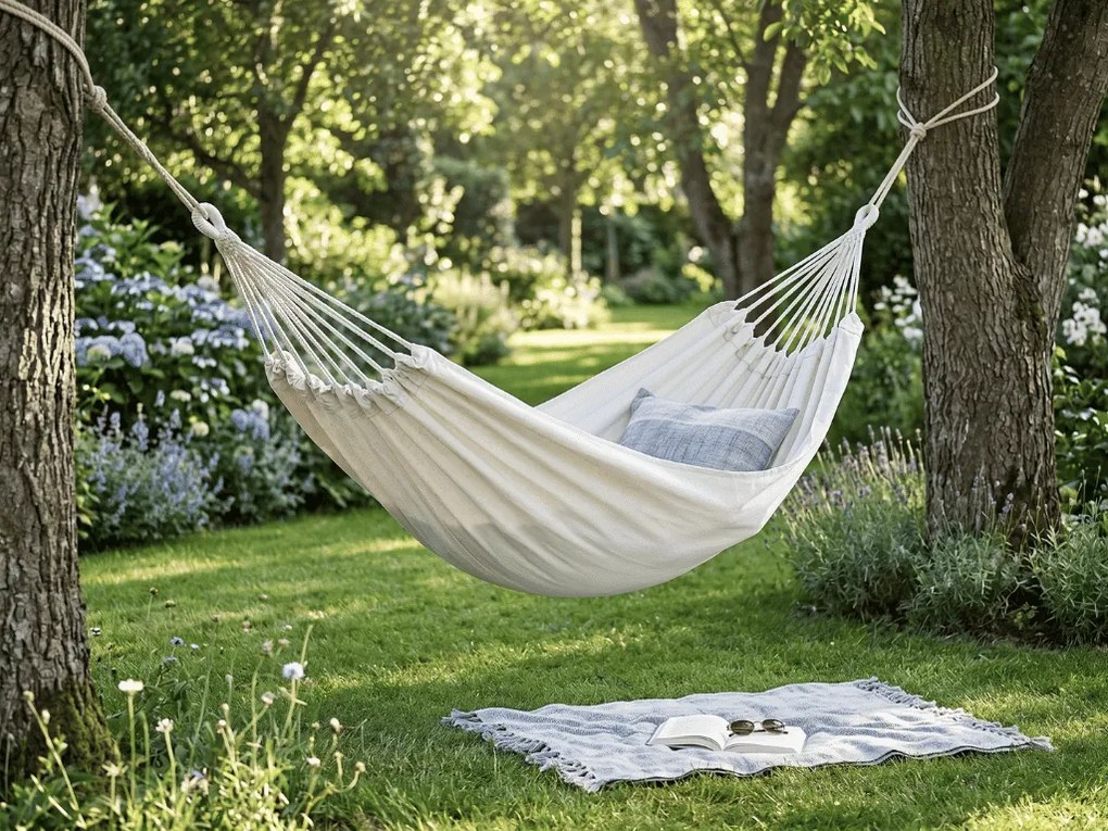 Hamak ZENVIO 200x80 cm, biały + torba gratis