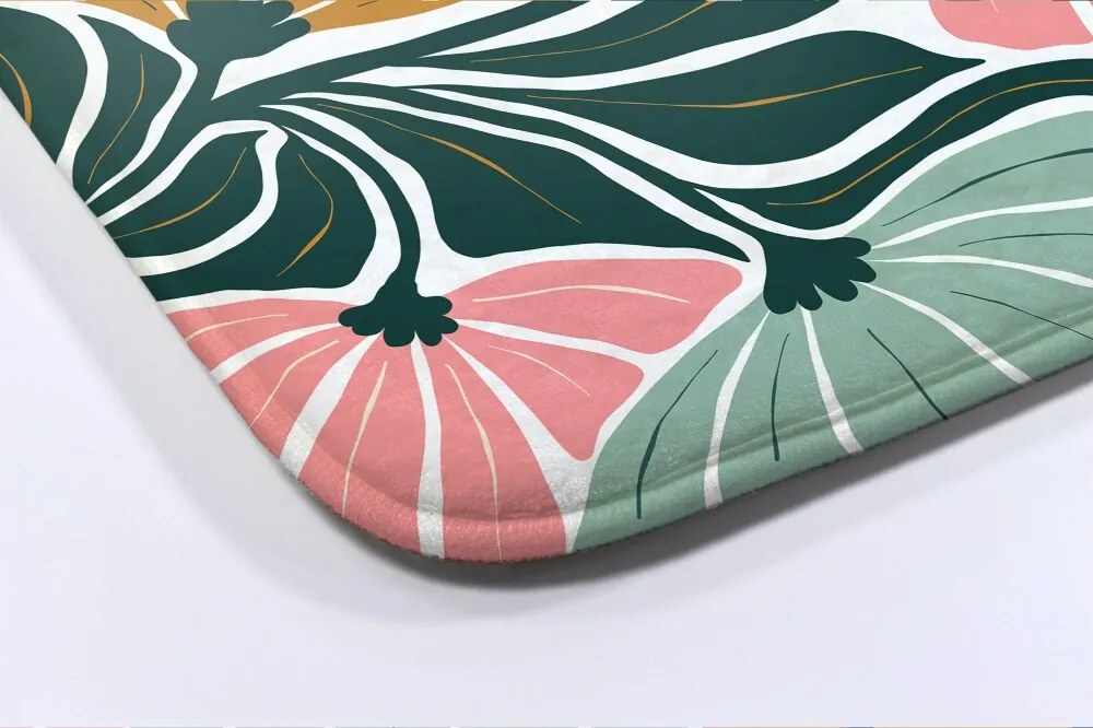 Dywanik łazienkowy Dywanik łazienkowy Kwiaty Geometryczny