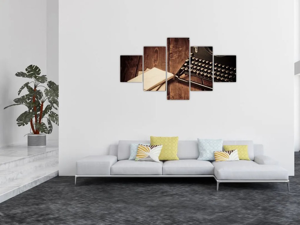 Obraz maszyny do pisania (125x70 cm)