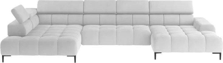 Narożnik PLAZA XL Lewostronny Elektryczna regulacja Tkanina SOLAR 80 WERSAL