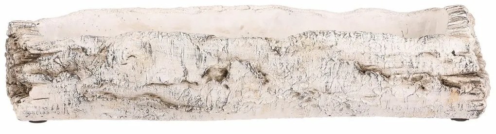 Osłonka na kwiaty - skrzynka, imitacja brzozy, 39 x 14 x 8 cm, 39 cm