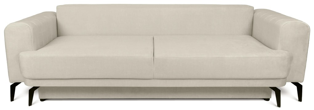 Kanapa Luzano z funkcją spania - kremowy welur Vogue 1