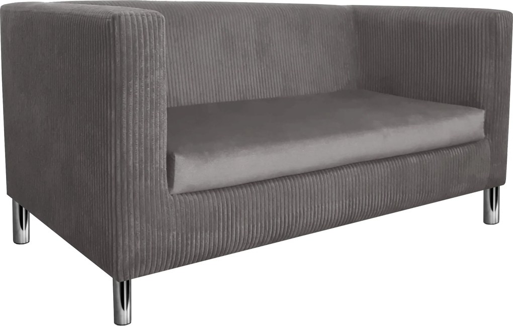 Sofa Monaco : Kolor nogi - Chrom, Kolor tkaniny - Kronos22/Poso22, Typ tkaniny - Kronos/Poso, Wysokość nogi - 15 cm