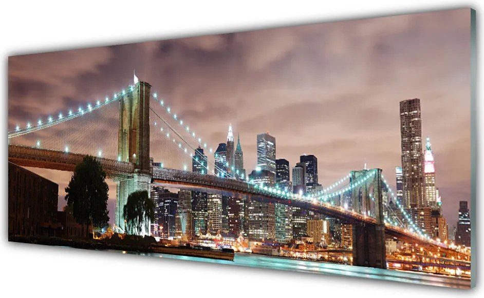 Panel Szklany Monumentalny Most nad Metropolią