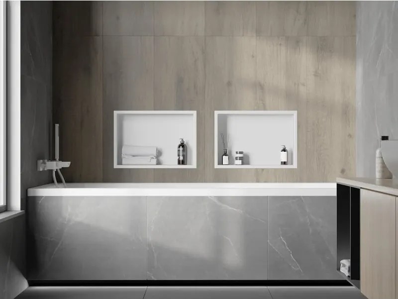 Mexen X-Wall-R półka wnękowa z kołnierzem 45 x 30 cm, biała - 1920453010