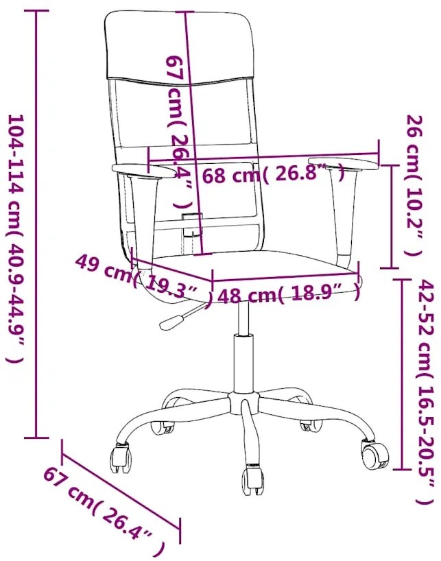 Jasnoszare krzesło biurowe z regulowaną wysokością N9-K71