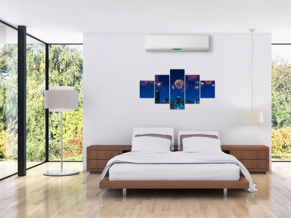 Obraz - Fajerwerki w Miami (125x70 cm)