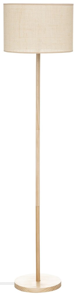 Lampa podłogowa DELLA, drewniana podstawa, 149,5 cm